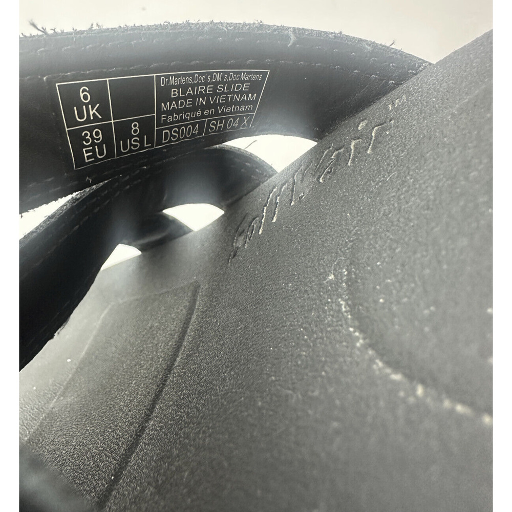 Dr Doc Martens Black Blaire Slides Buckle Strap Sandals Women's US Size 8 Shoes - Picture 4 of 16